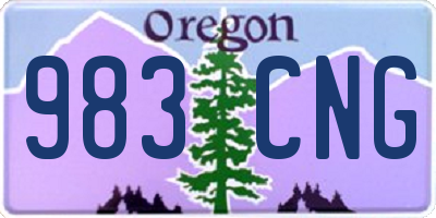 OR license plate 983CNG