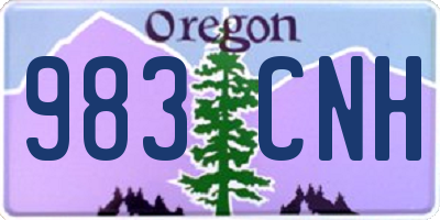 OR license plate 983CNH
