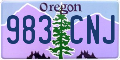 OR license plate 983CNJ