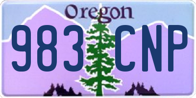 OR license plate 983CNP