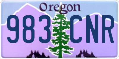 OR license plate 983CNR