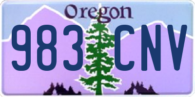 OR license plate 983CNV