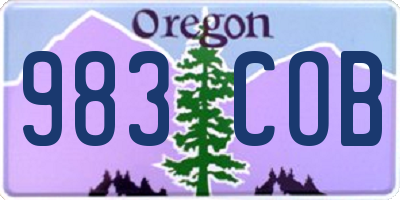 OR license plate 983COB