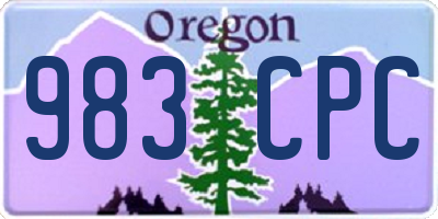 OR license plate 983CPC