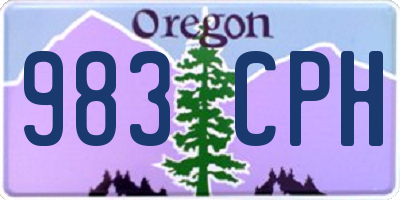 OR license plate 983CPH