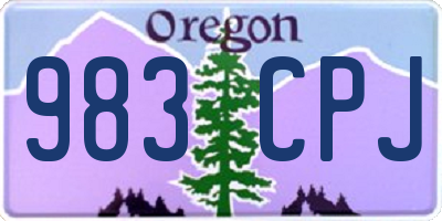OR license plate 983CPJ