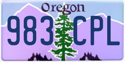 OR license plate 983CPL