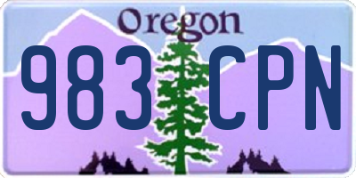 OR license plate 983CPN