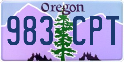 OR license plate 983CPT