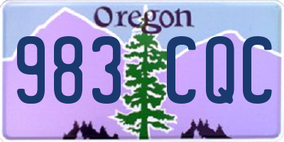 OR license plate 983CQC