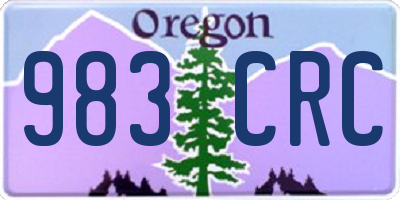 OR license plate 983CRC