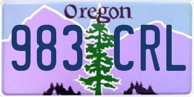 OR license plate 983CRL