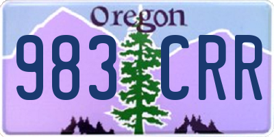 OR license plate 983CRR