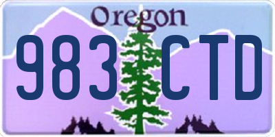 OR license plate 983CTD
