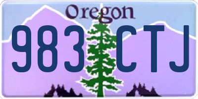 OR license plate 983CTJ