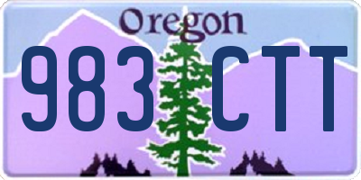 OR license plate 983CTT