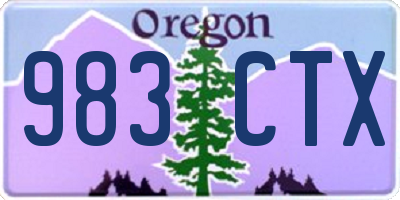 OR license plate 983CTX