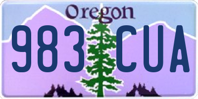 OR license plate 983CUA