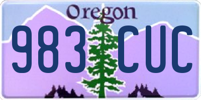 OR license plate 983CUC