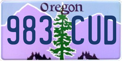 OR license plate 983CUD