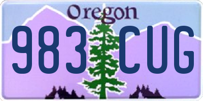 OR license plate 983CUG