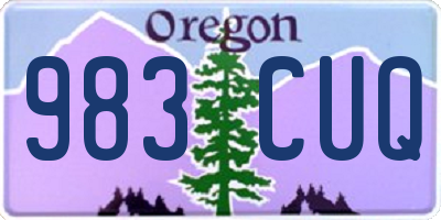 OR license plate 983CUQ