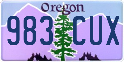 OR license plate 983CUX