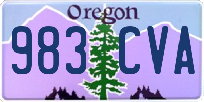 OR license plate 983CVA