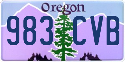 OR license plate 983CVB