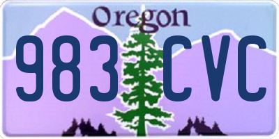 OR license plate 983CVC