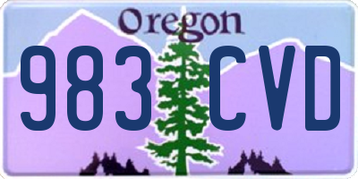 OR license plate 983CVD