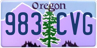 OR license plate 983CVG