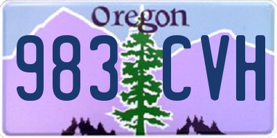 OR license plate 983CVH