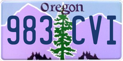 OR license plate 983CVI