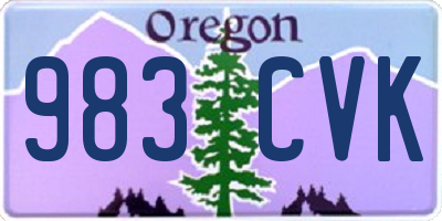 OR license plate 983CVK