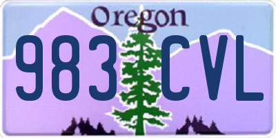 OR license plate 983CVL