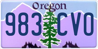 OR license plate 983CVO