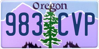 OR license plate 983CVP