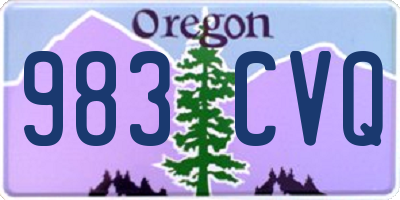 OR license plate 983CVQ