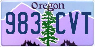 OR license plate 983CVT