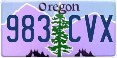 OR license plate 983CVX