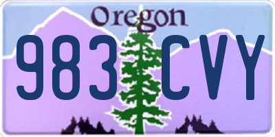 OR license plate 983CVY