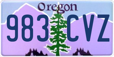 OR license plate 983CVZ
