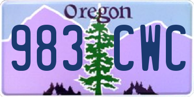 OR license plate 983CWC