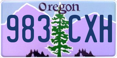OR license plate 983CXH