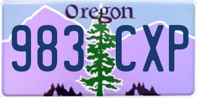 OR license plate 983CXP