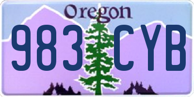 OR license plate 983CYB