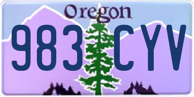 OR license plate 983CYV
