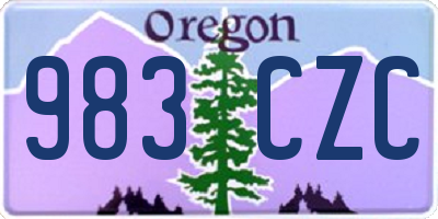 OR license plate 983CZC