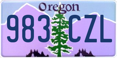 OR license plate 983CZL